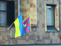 Na radnici v Otrokovicích vlála tibetská vlajka