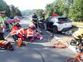 Dopravní nehoda na silnici č. 57 u Vsetína si vyžádala dva zraněné