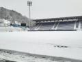 Nedělní šlágr fotbalistů Zlína se Slavií byl kvůli sněhu odložen