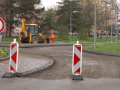 Opravu kruhového objezdu v centru Hodonína provází dopravní omezení
