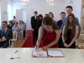 Žáci 9. tříd a studenti víceletého gymnázia převzali od vedení města ocenění 
