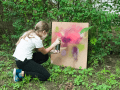 Děti si v Hodoníně vyzkoušely legální graffiti